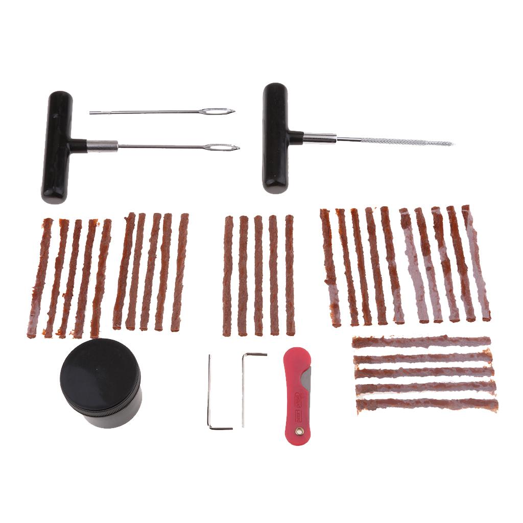 Tire Repair Kit Tools Heavy Duty 38pc Set For Motorcycle ATV Jeep Truck