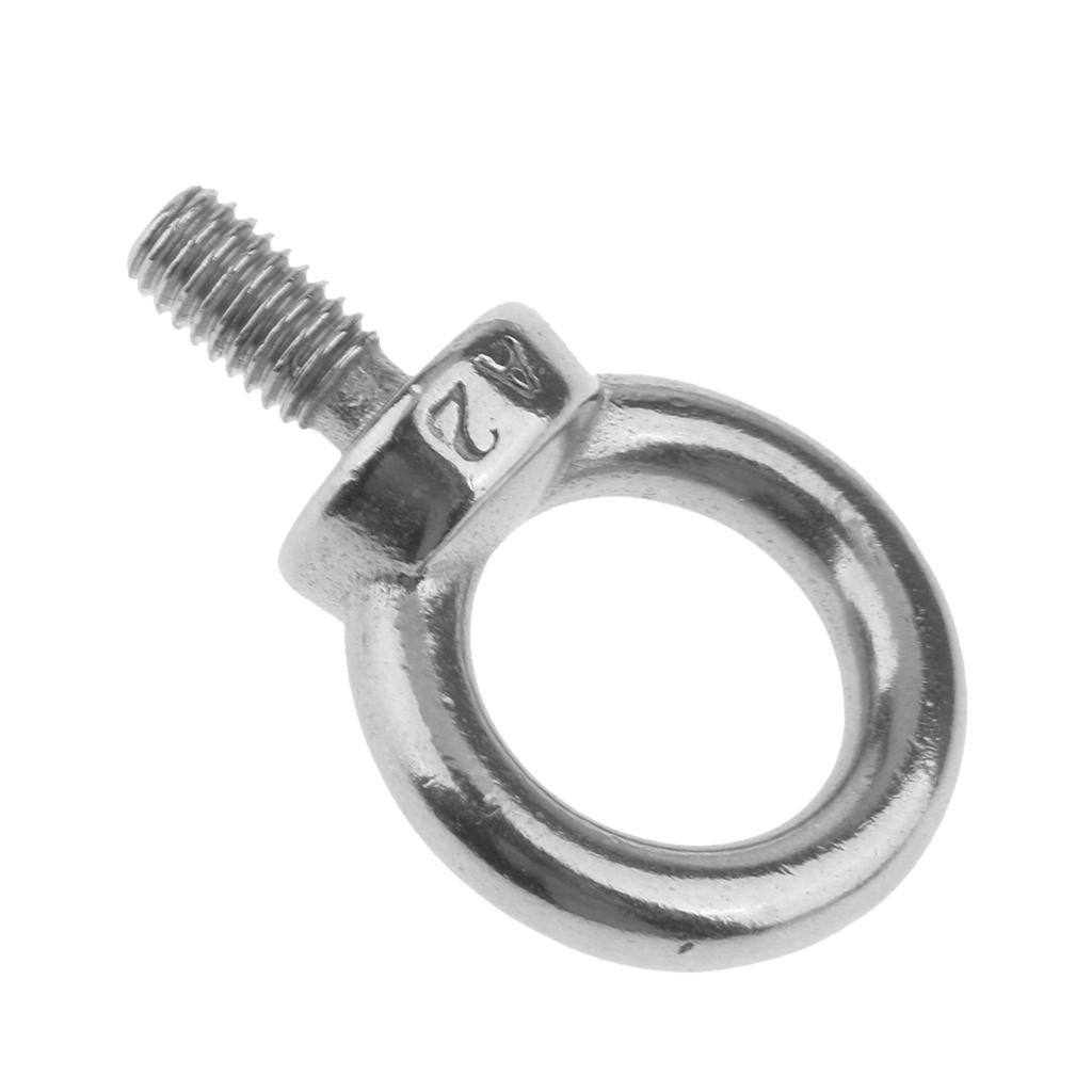 10pcs M6 Eye Bolt 316 Stainless Steel Shade Sail Boat Roof Rack Nut 6mm