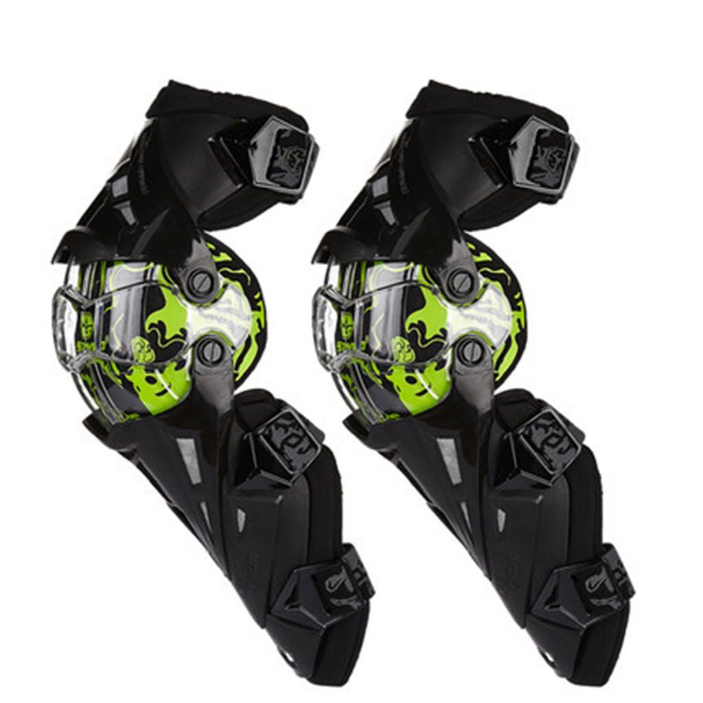 Windproof Knee Shin Armor Protective Guard for Motorcycle Motocross Green