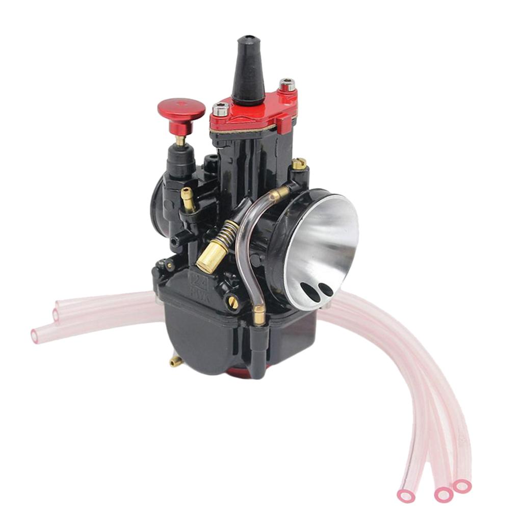 Universal 24mm 100-350cc ATV Carburetor With Nozzles for PWK Black