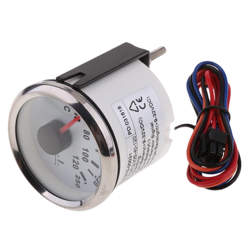 2" 52mm Car Auto Water Temp Gauge 40-120 Celsius Degree 810-00031