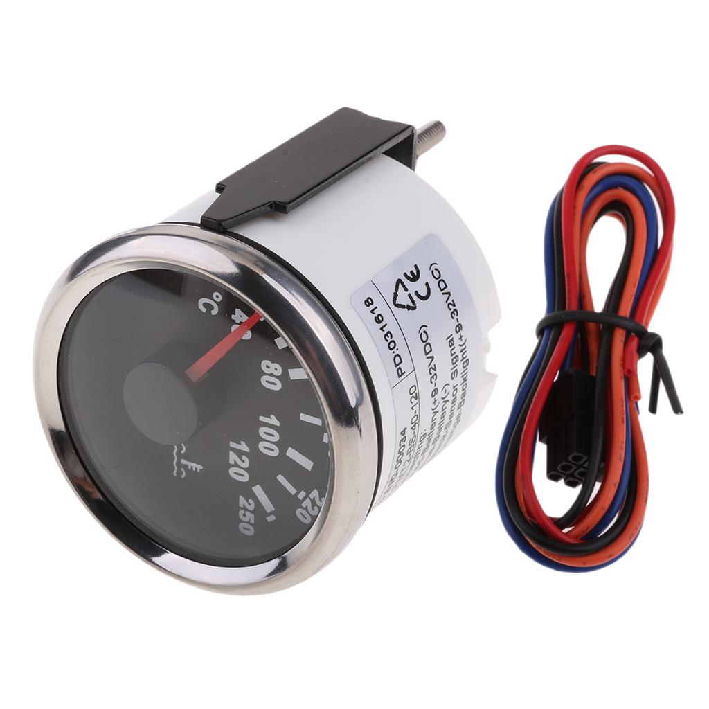 2" 52mm Car Auto Water Temp Gauge 40-120 Celsius Degree 810-00034