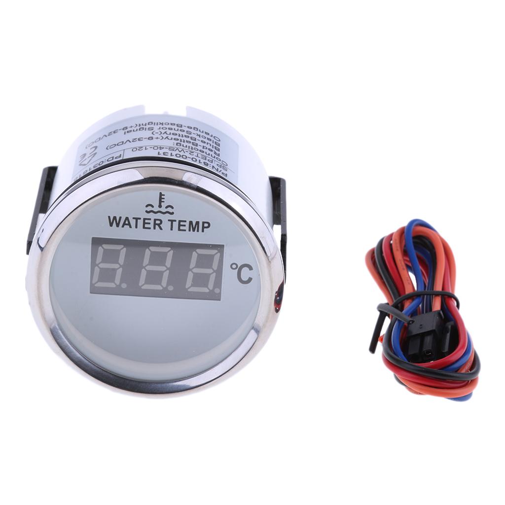 2 52mm Car Auto Water Temp Gauge -20-120 Celsius Degree 810-00131"