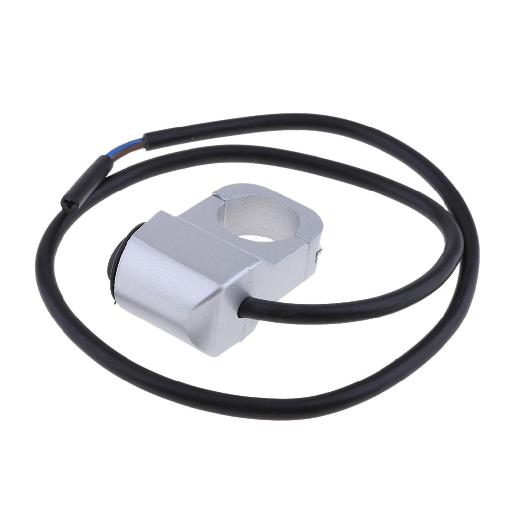 CNC Aluminum 12V 7/8 Motorcycle Handlebar Headlight On/Off Switch Silver"