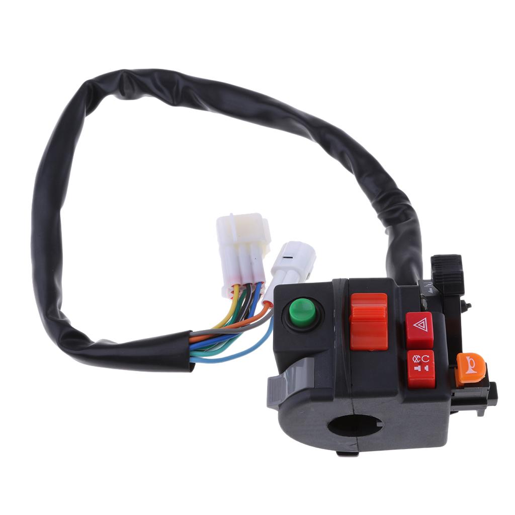 Motorcycle 7/8 Handlebar Horn Headlight Turn Signals Light Control Switch"