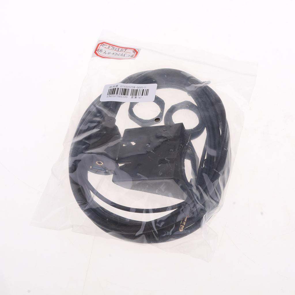 USB 3.0 & 3.5mm AUX Extention Flush Mount Cable for Car Boat Motor 2 Meter