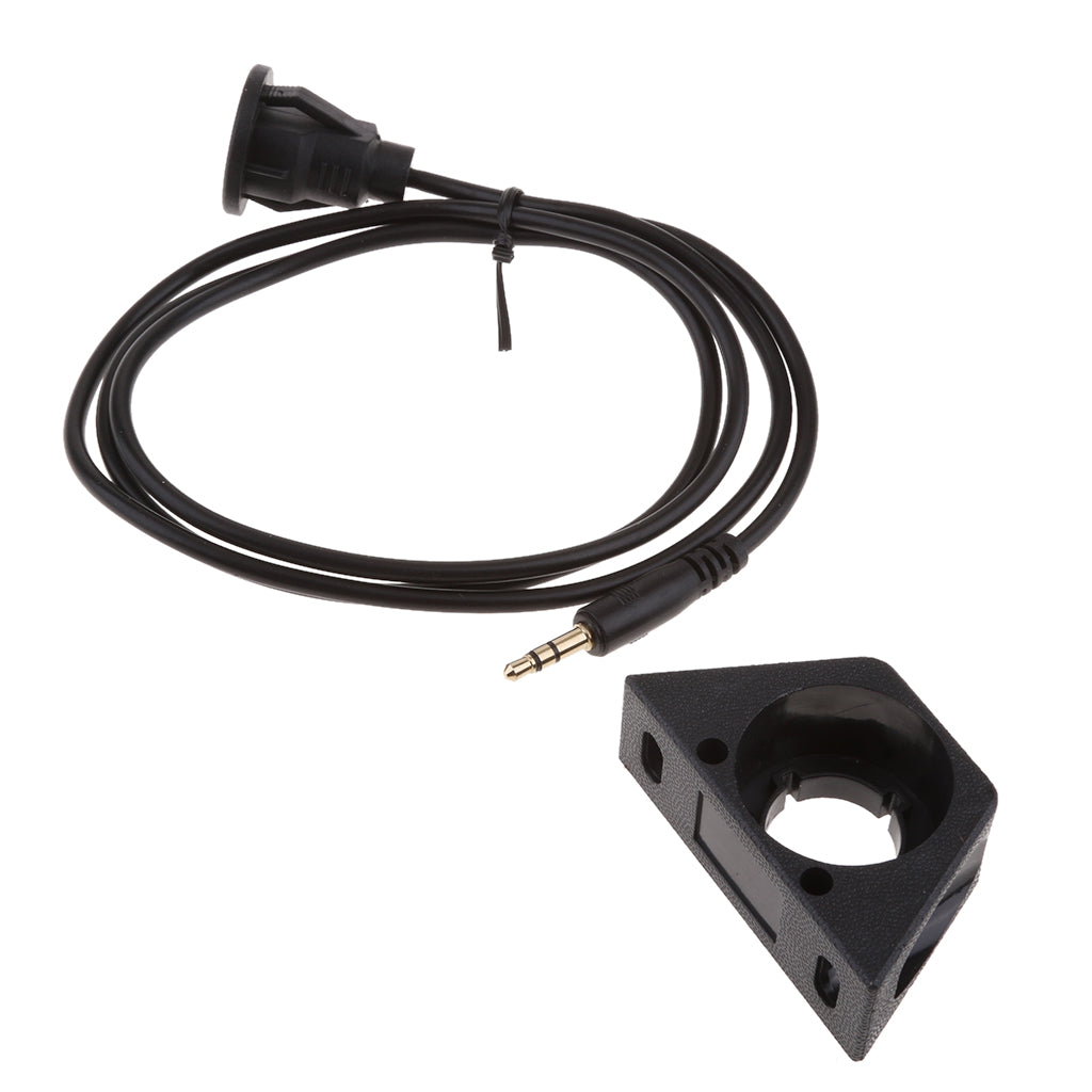 Male to Female 3.5mm AUX Extension Flush Panel Mount Cable for Boat 1 Meter