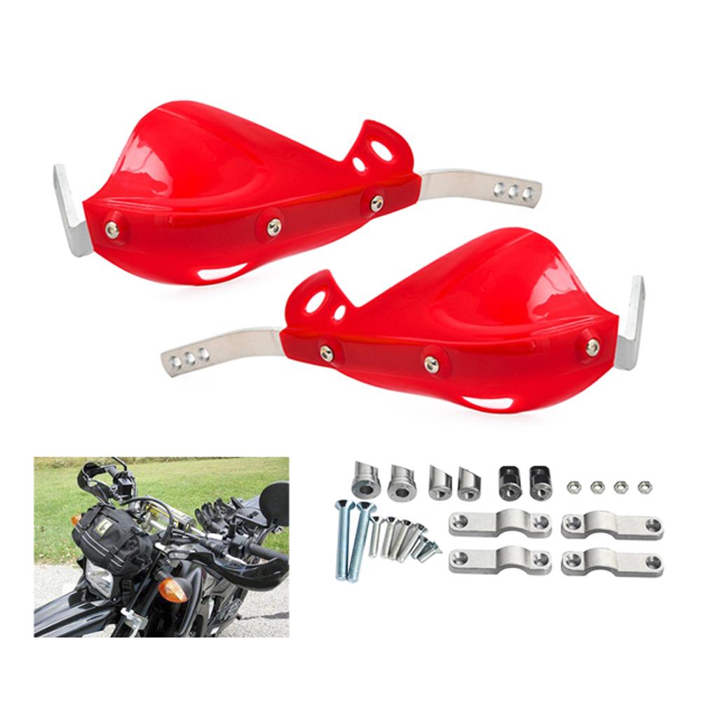 7/8" Universal Motorcycle Handlebar Handguards Hand Brush Guards Red