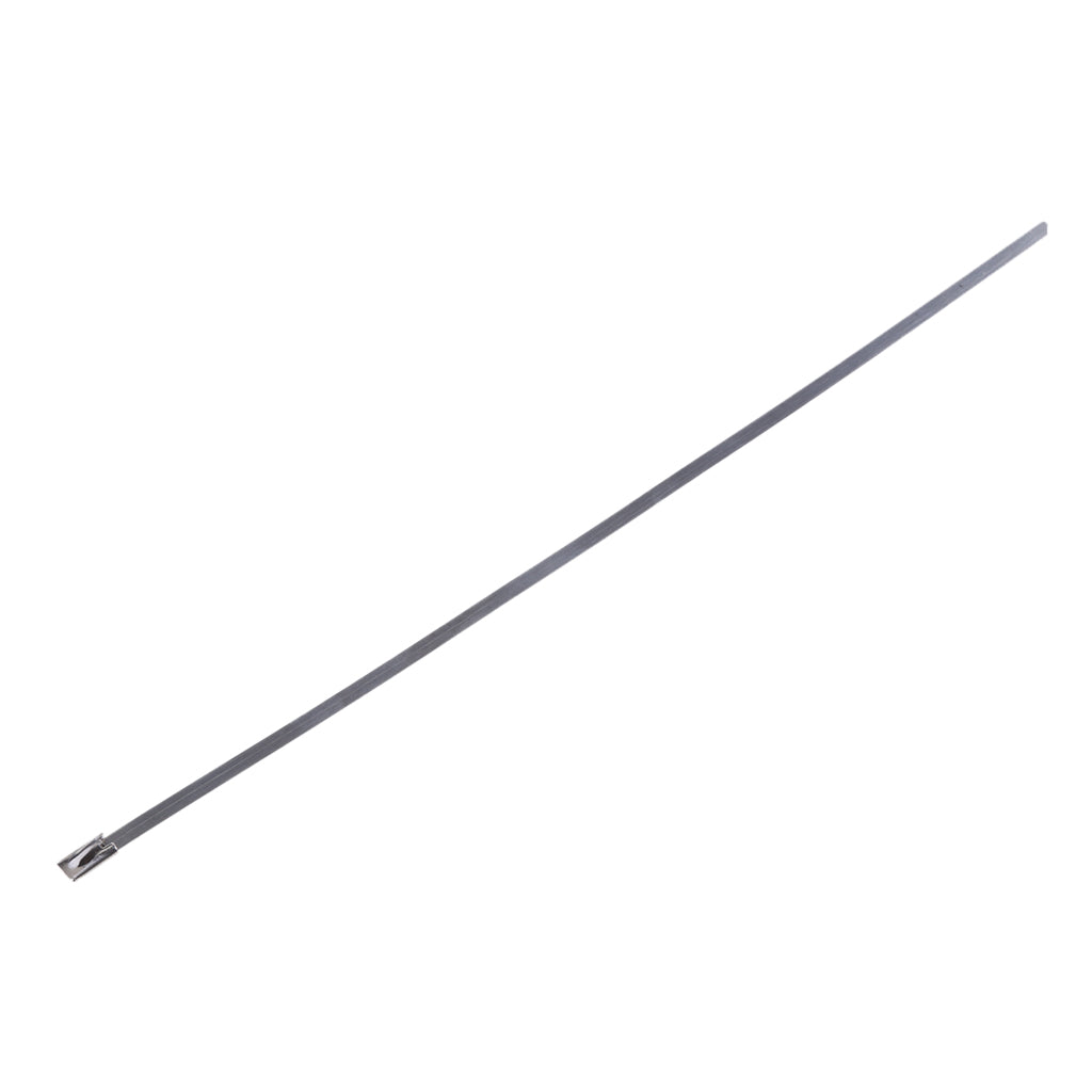 100Pcs 11.8 inch Stainless Steel Exhaust Wrap Coated Locking Cable Zip Ties