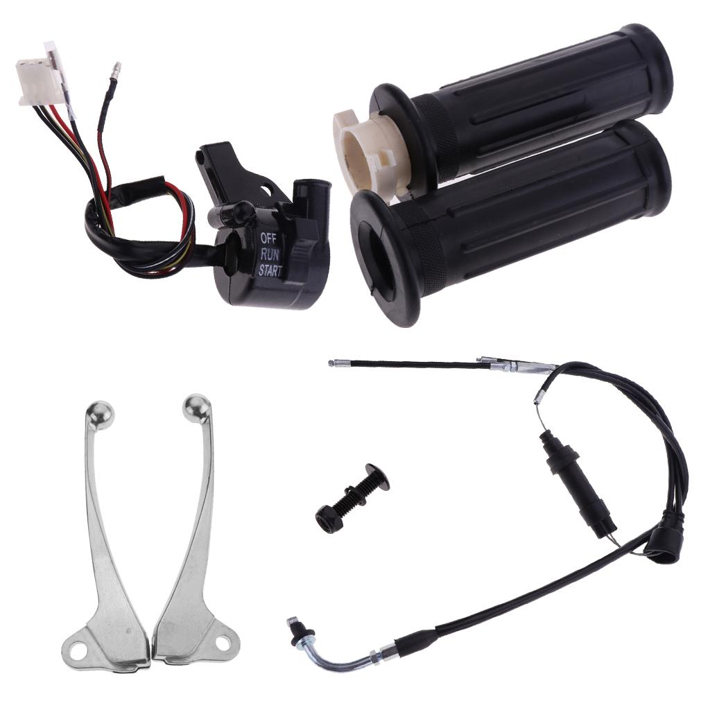 Motorcycle Throttle Start Kill Switch Brake Lever Cable Assy for Yamaha PW50