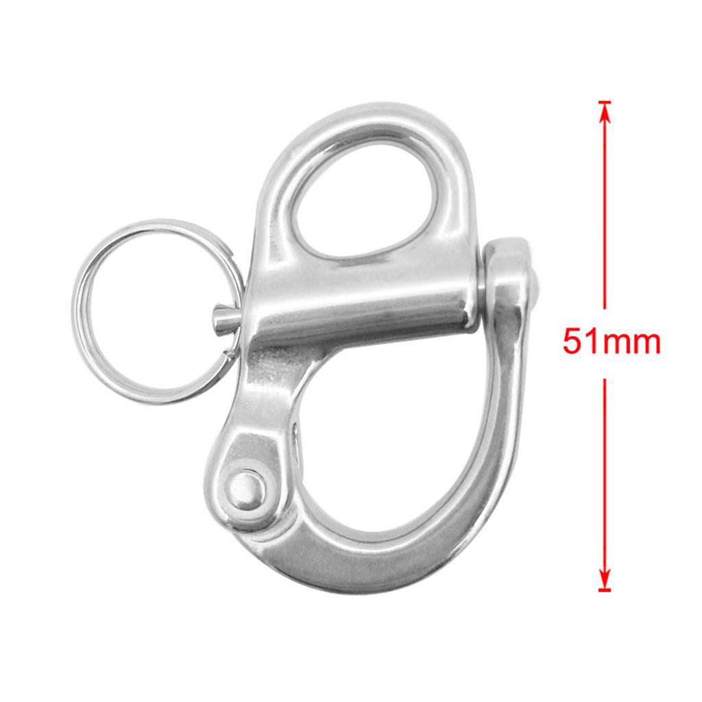 Stainless Steel Snap Swivel Shackle 51mm/2 Length -Sailboat Hardware "