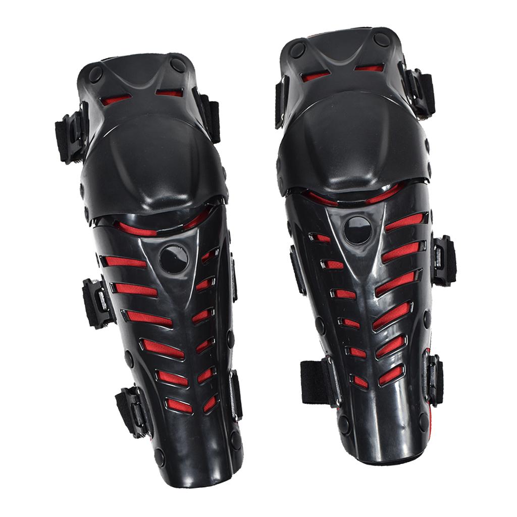 Red Knee Shin Protector Protective Guard for Motorcycle Motocross Cycling
