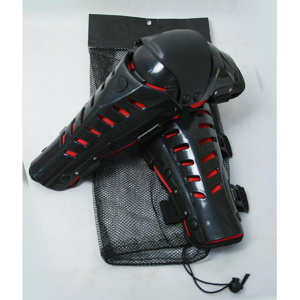 Red Knee Shin Protector Protective Guard for Motorcycle Motocross Cycling