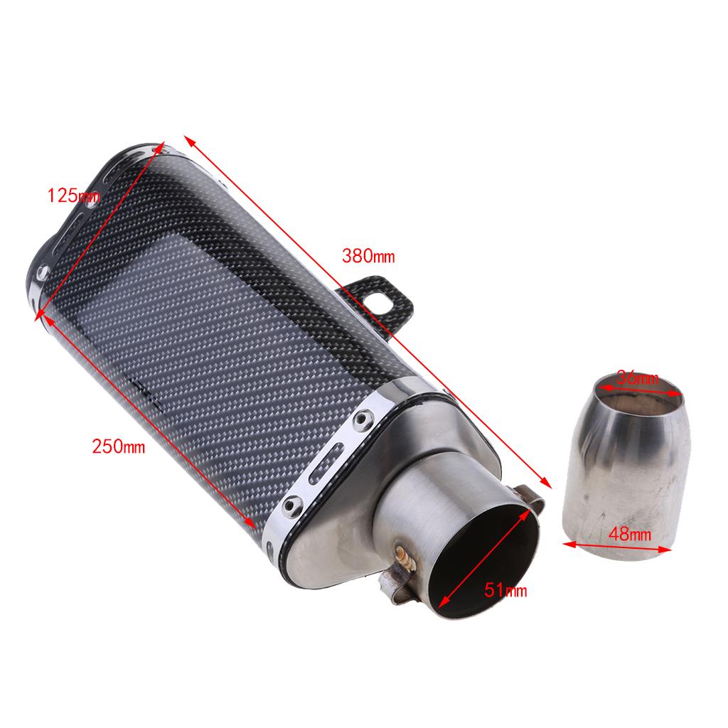 Universal Motorcycle Street Bike Dual Exhaust Muffler Vent Pipe Slip A07