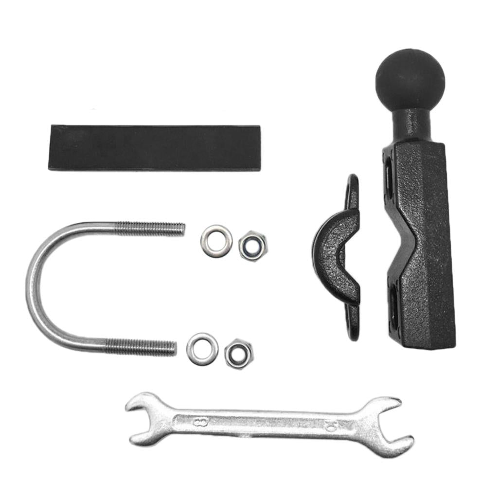 11mm to 27mm U-Bolt Base Motorcycle Bike Handlebar Mount 1'' Ball