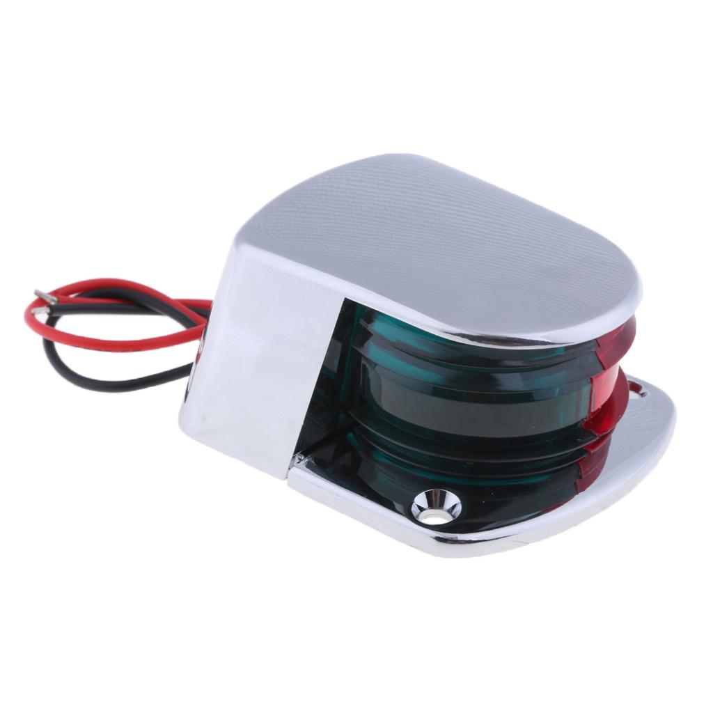 Boat Marine Light Bow Navigation Light Bi-Color Red Green Lens Signal Light
