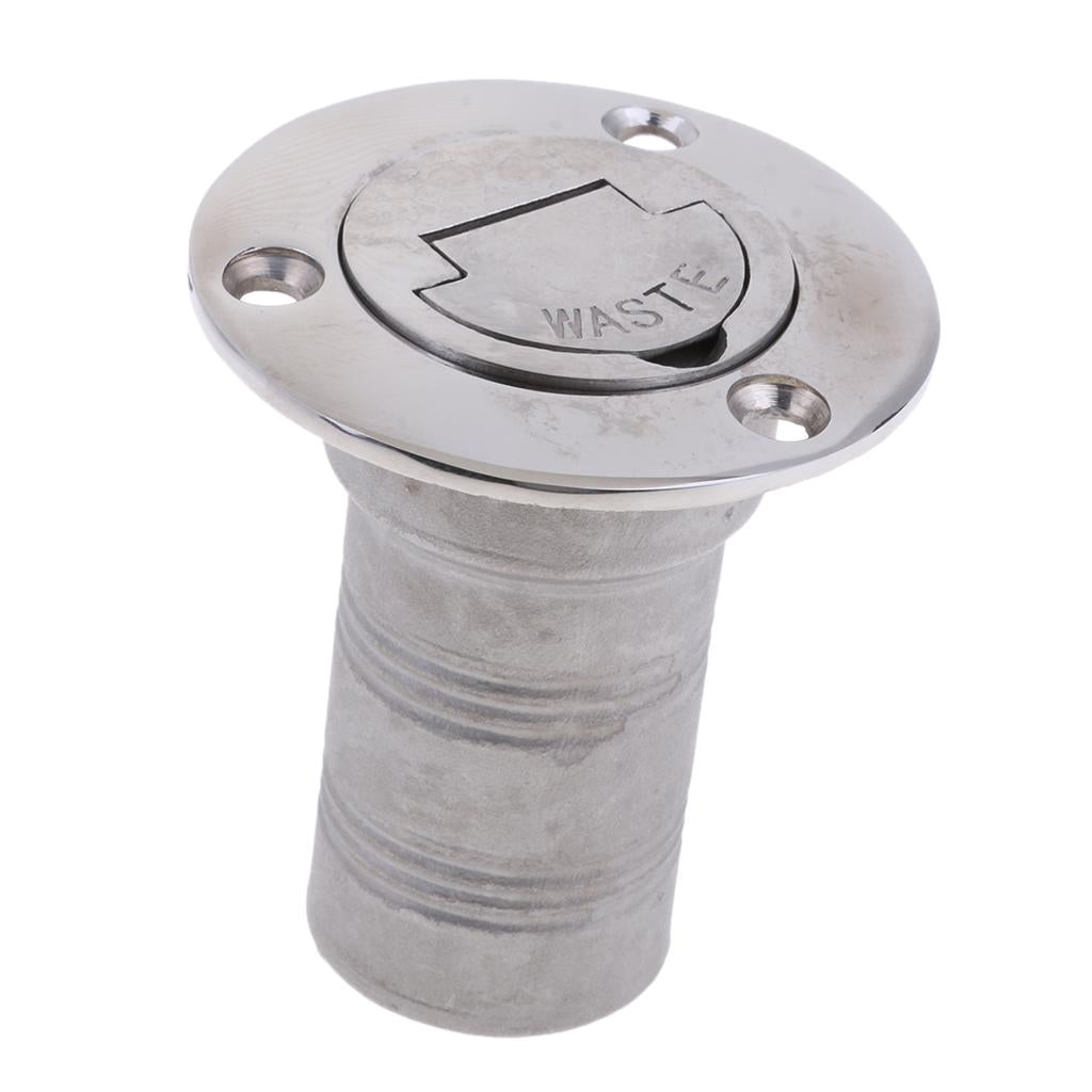 Boat Deck Fill / Filler Keyless Cap 38mm - Waste - 316 Stainless Steel