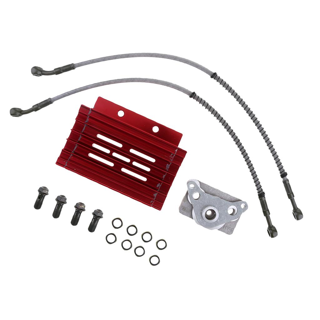 Motorcycle Engine Oil Cooler Radiator Kit for Hose 125cc Fit Pit Dirt Bike
