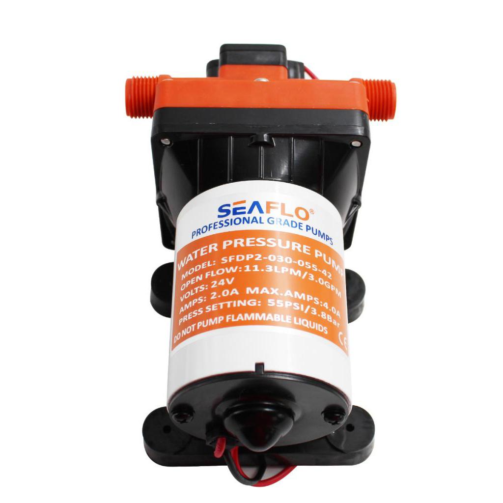 Seaflo 42 Series Variable Flow RV Marine Diaphragm Pump On demand 24V Bypass