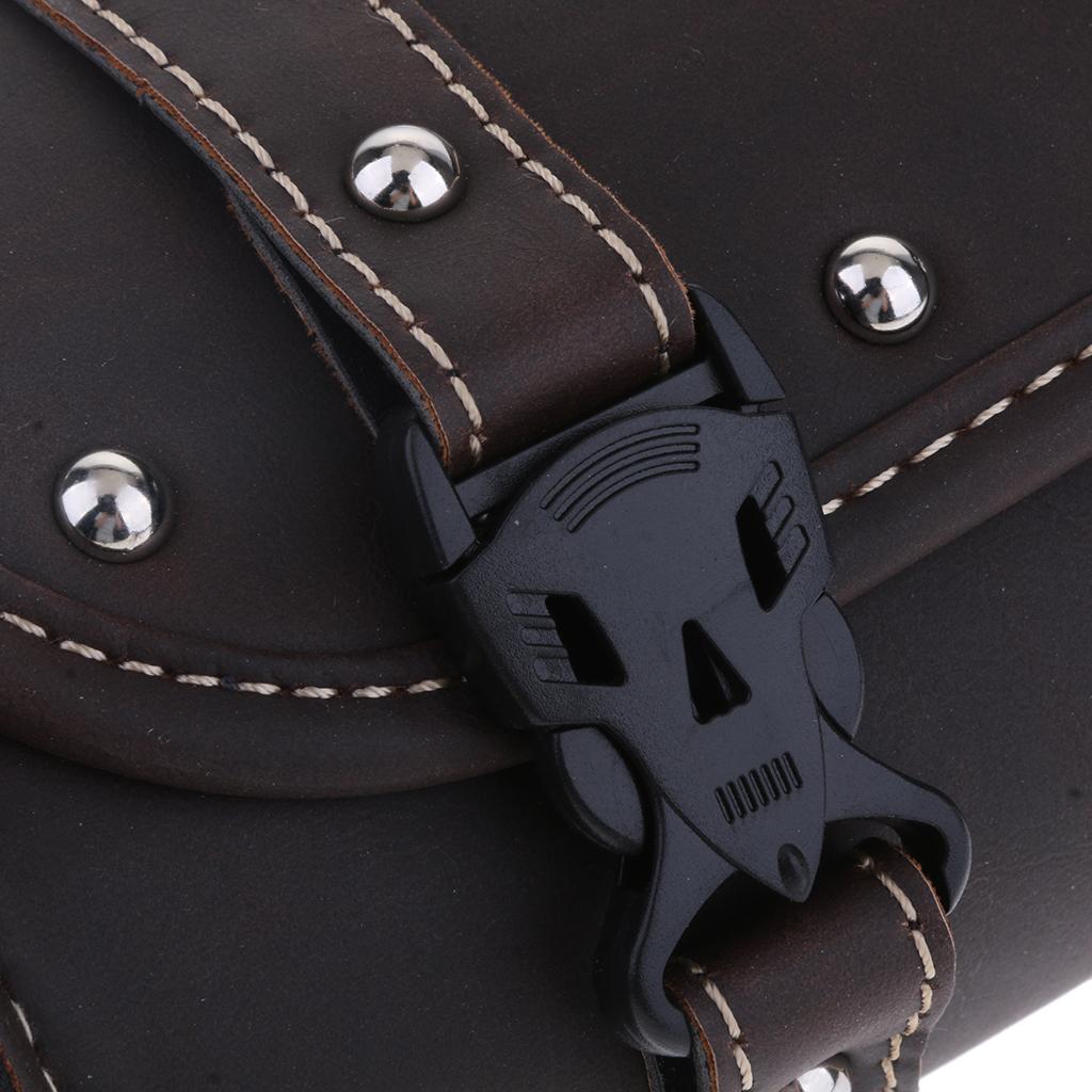 Motorcycle Universal Windshield Tool Kit Riding Bag Storage Bag Dark Brown