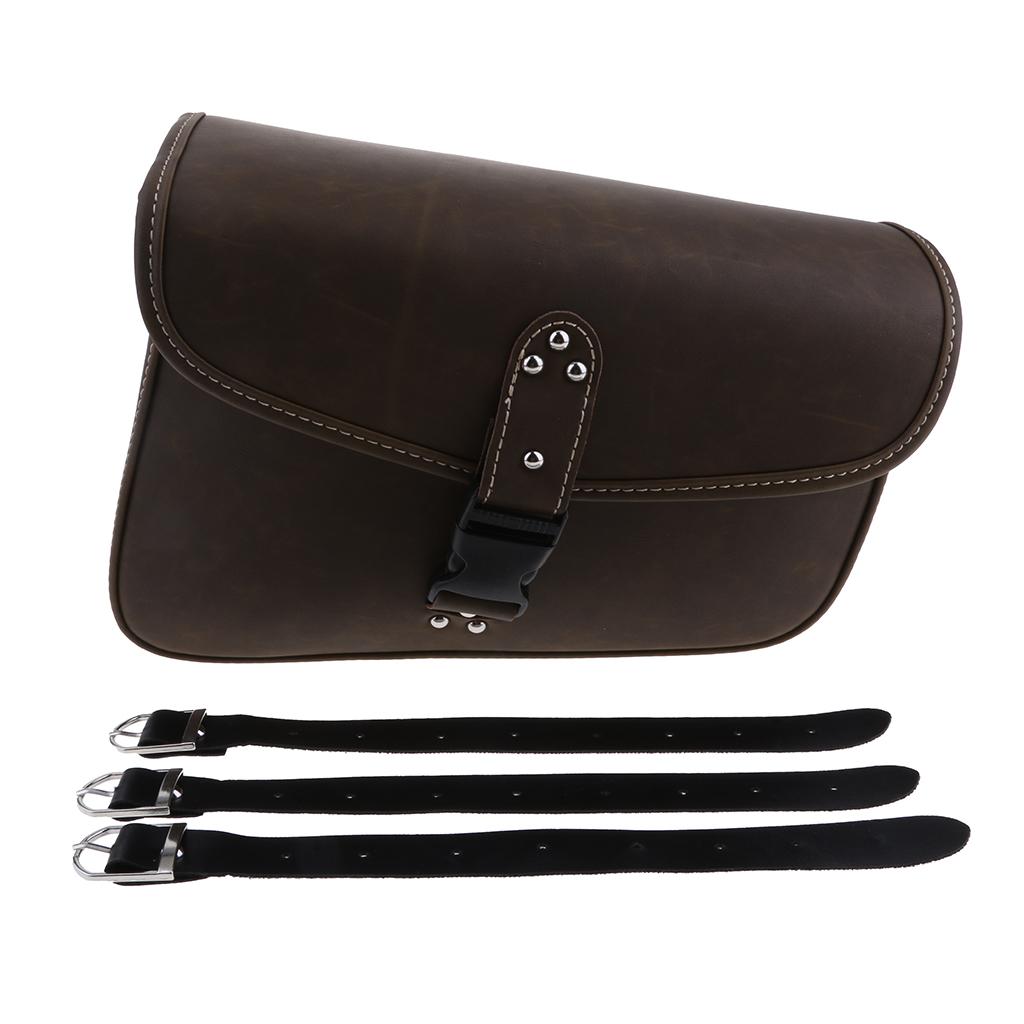 Leather Solo Saddle Luggage Bag for Sportster XL883 XL1200 Right 2