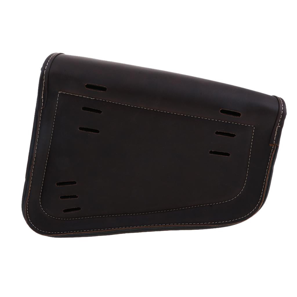 Leather Solo Saddle Luggage Bag for Sportster XL883 XL1200 Left 4