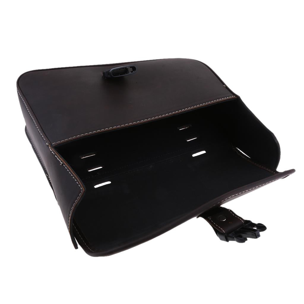 Leather Solo Saddle Luggage Bag for Sportster XL883 XL1200 Left 4