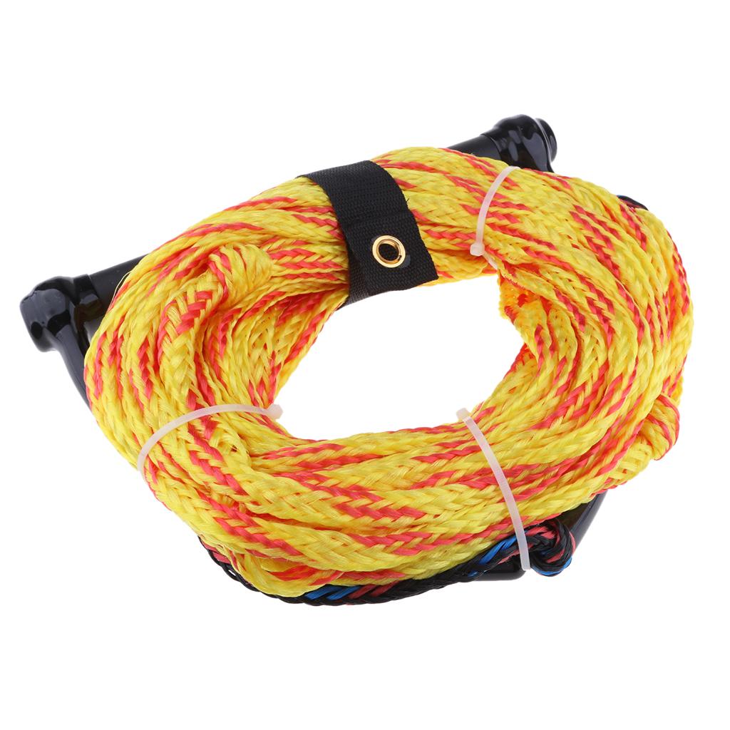 Tow Rope 75ft w/ EVA Floating Handle Water Sports Skiing Wakeboarding Random