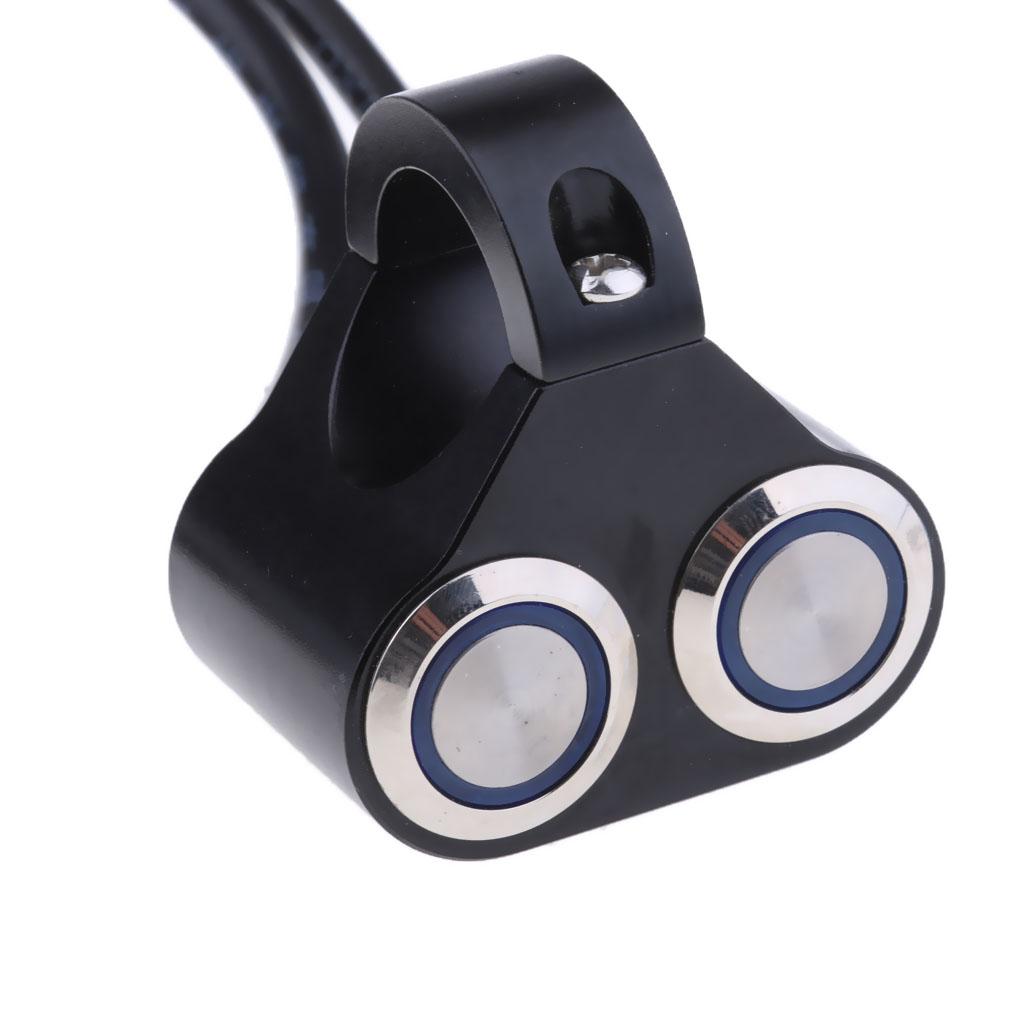 22mm Motorcycle 2 Button Headlight Foglight Handlebar Switch for Indicator