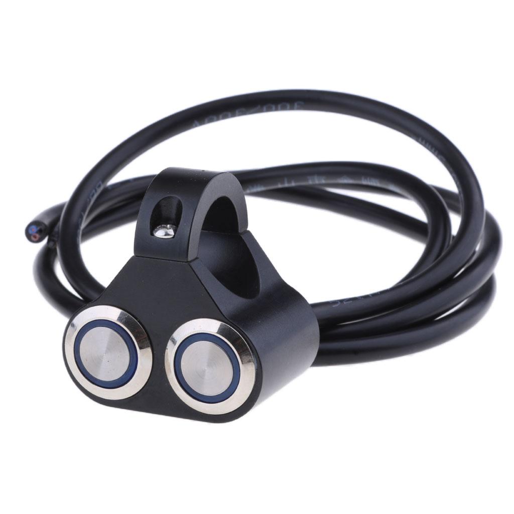 22mm Motorcycle 2 Button Headlight Foglight Handlebar Switch for Indicator