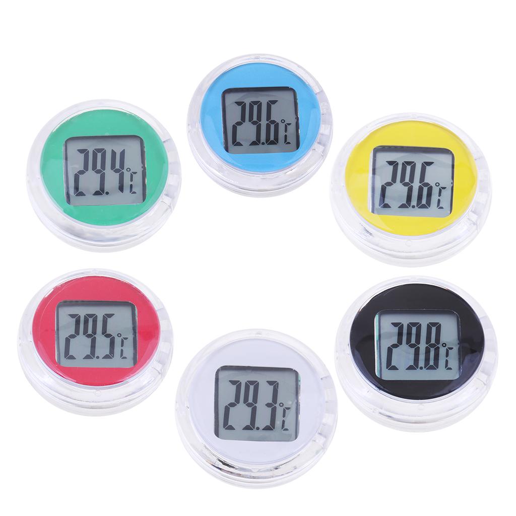 Universal Motorcycle Instruments Waterproof Temperature Gauge Black