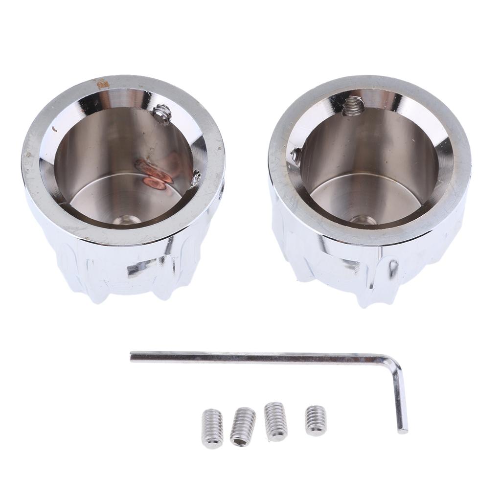 Chrome CNC Front Axle Nut Cover Bolt Kit for Touring FLTR FLHT Silver