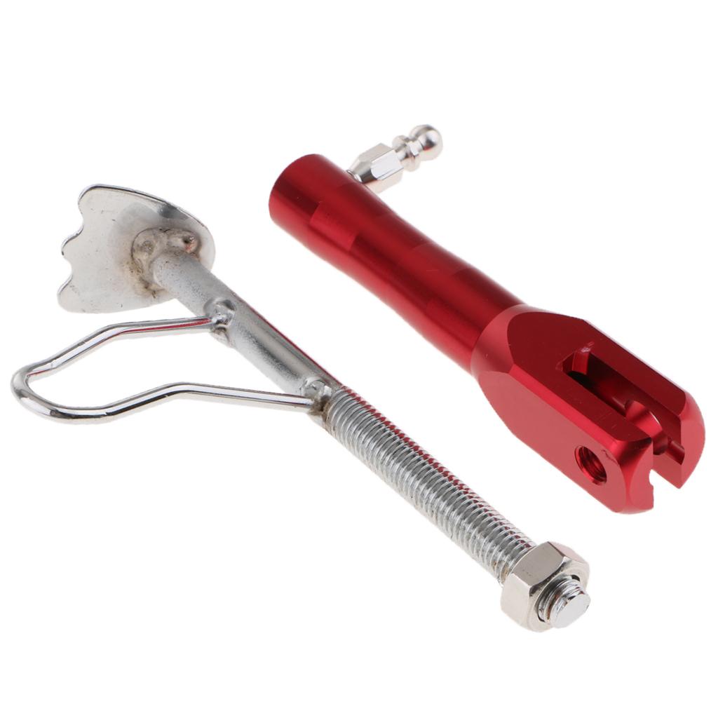Motorcycle Universal Side Kickstand Parking Racks Scooter Support Foot Red