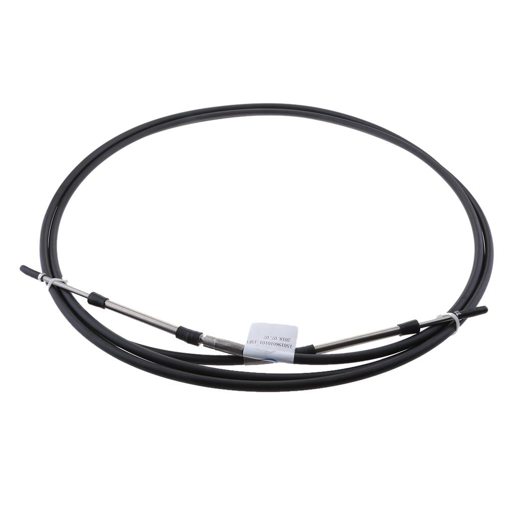 Black Throttle Shift Remote Control Box Cable for Yamaha Outboard 11 FT