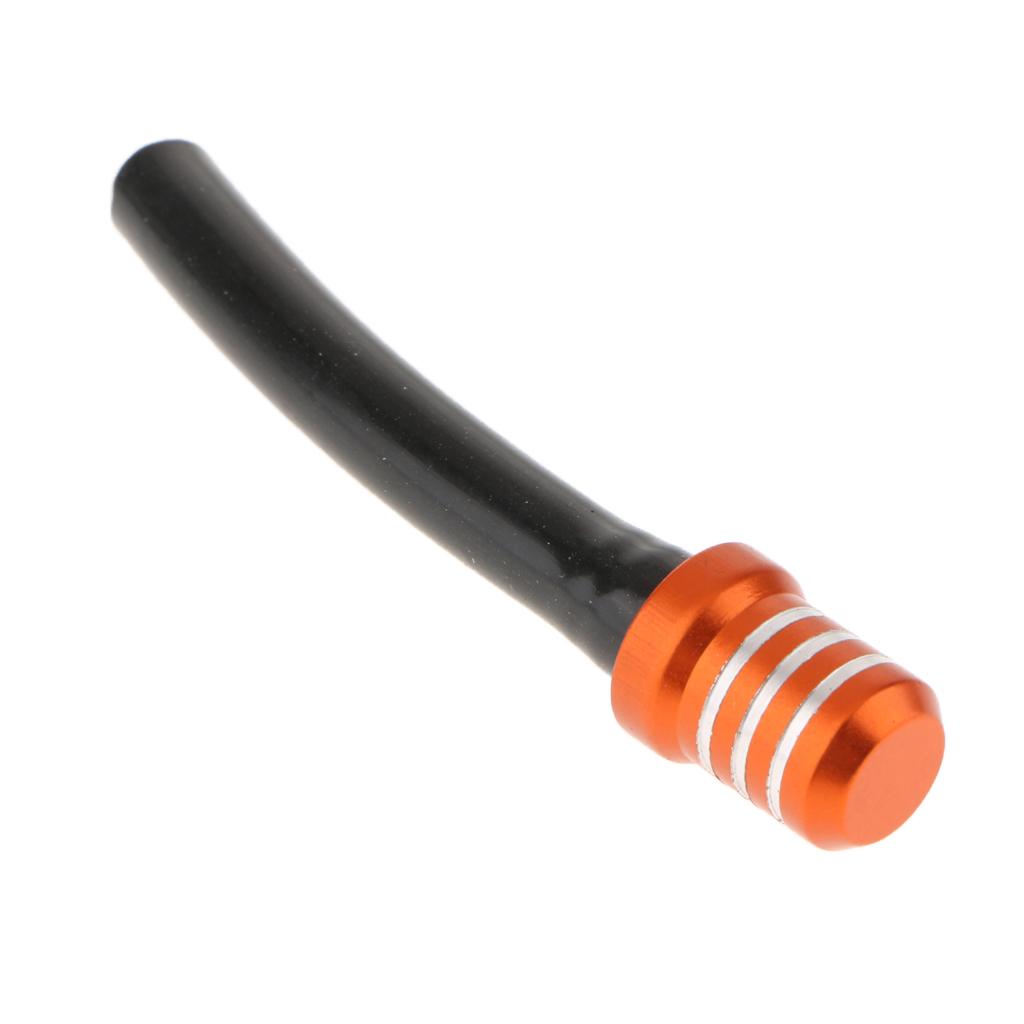 CNC Motorcycle Gas Fuel Tank Cap Valve Vent Breather Tube Hose Red/Orange