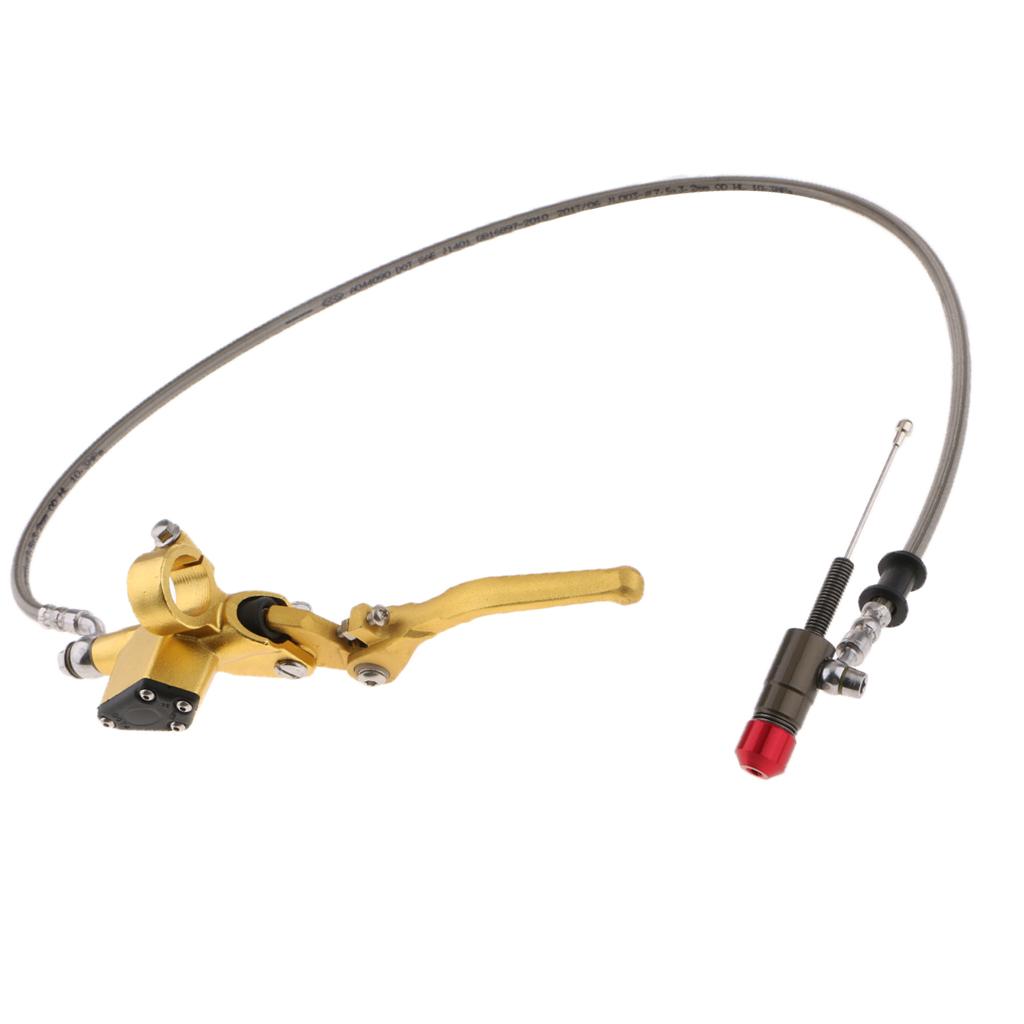 7/8'' Hydraulic Clutch Lever Master Cylinder for Pit Dirt Bike 900mm Gold