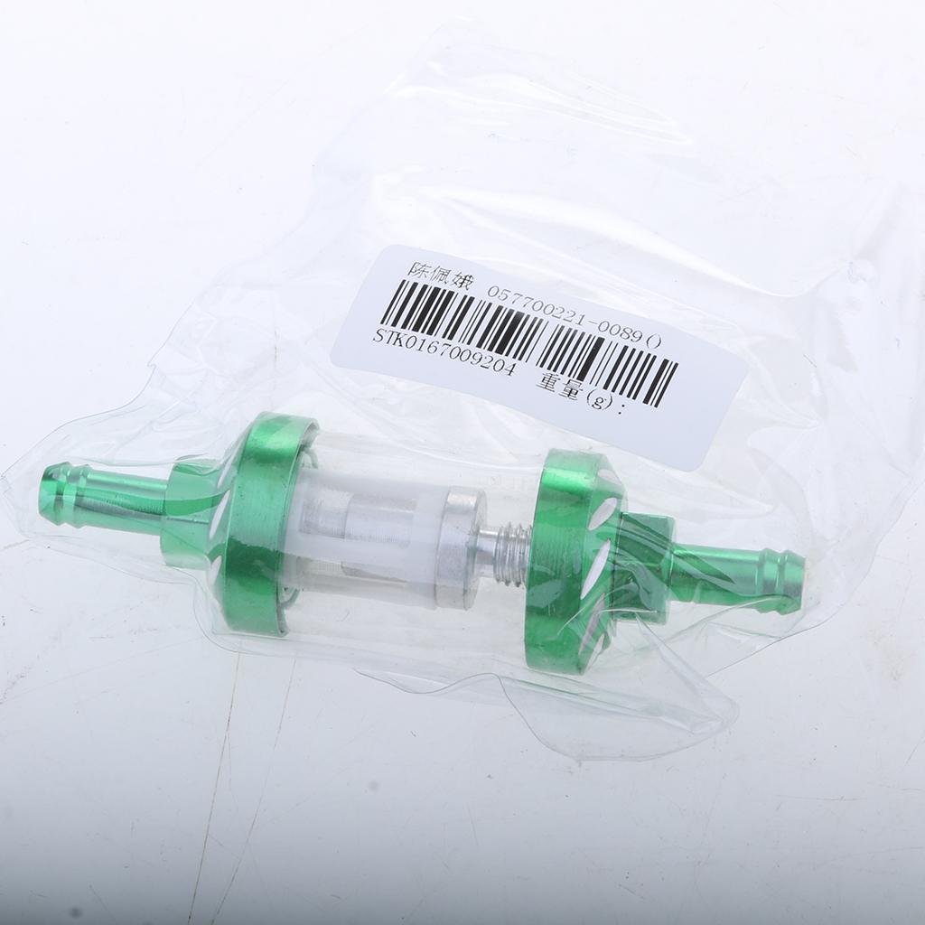 CNC Universal Scooter Dirt Pit Bike Go Kart 8mm 5/16" Gas Fuel Filter Green
