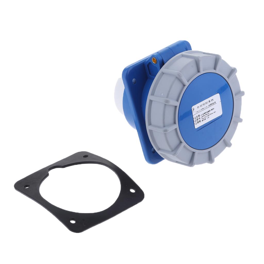 32A 220-250V Marine Shore Power Socket Waterproof Electrical Plug & Gasket