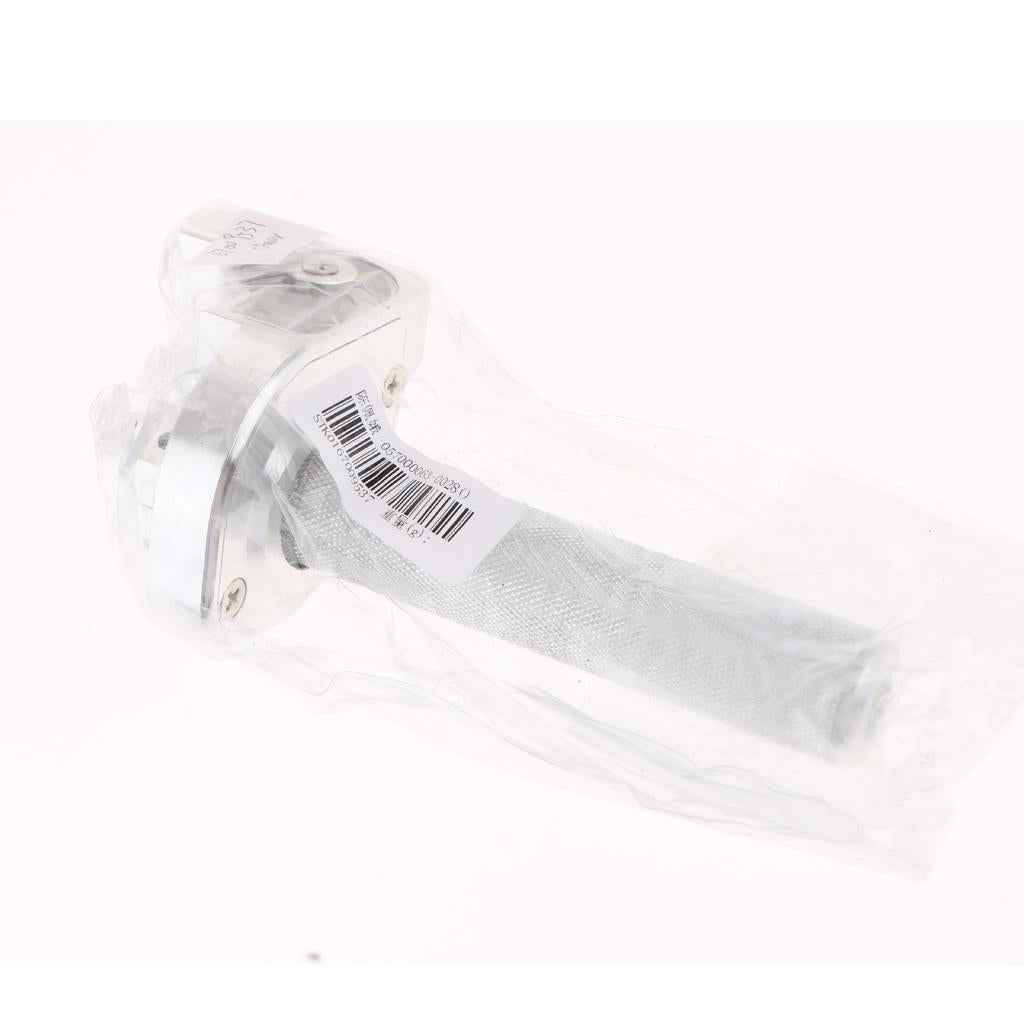 Motorcycle 7/8'' 22mm Handbar Quick Twist Throttle Housing Grip Silver