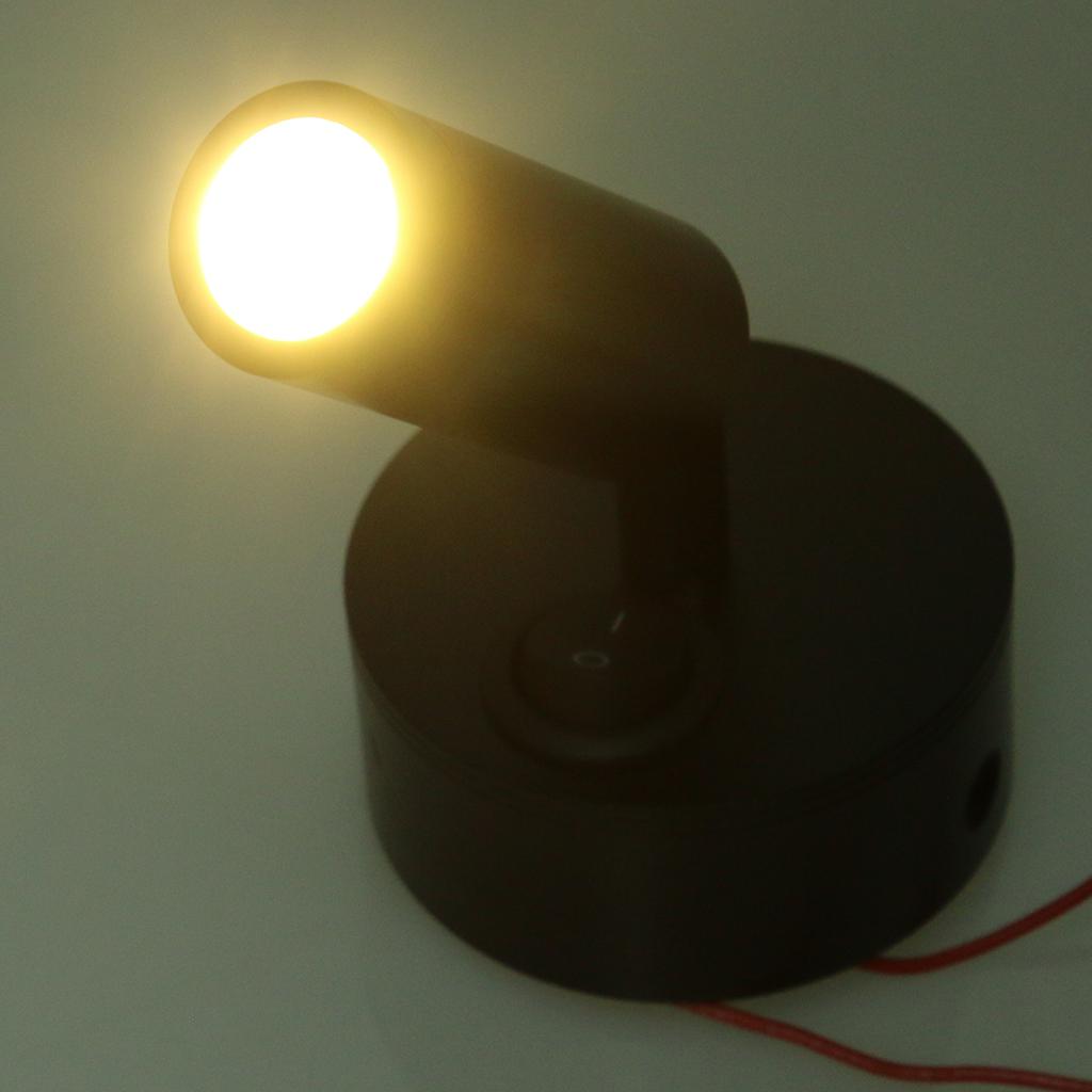 12V 3W Adjustable LED Bedside Reading Light Wall Mount Lamp 3000K Black