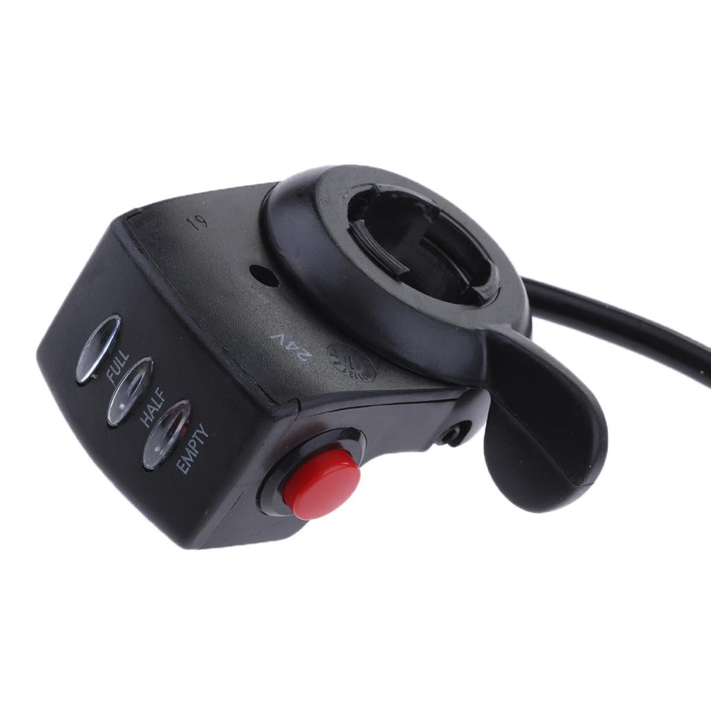 E-Bike Electric Bicycle Throttle 3 LED Indicator Display Button Switch 24V