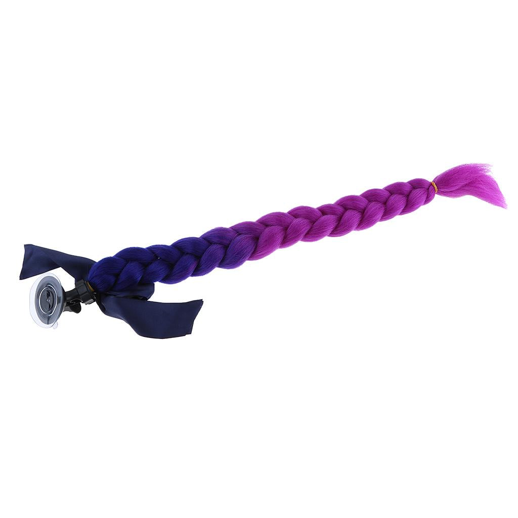 23.6 Gradient Ramp Helmet Braids / Ponytail Motorcycle Bike Helmet Hair 2"