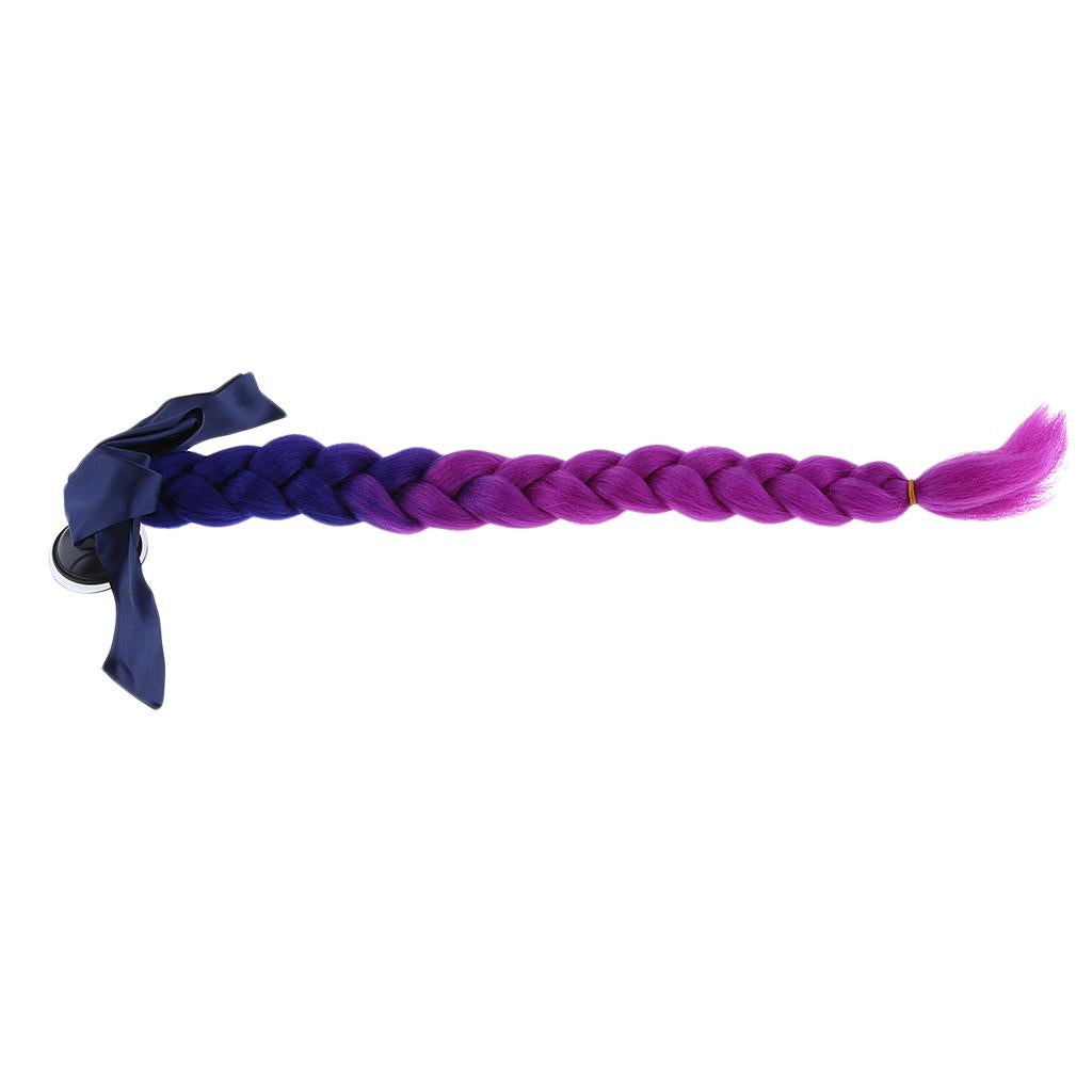23.6 Gradient Ramp Helmet Braids / Ponytail Motorcycle Bike Helmet Hair 2"