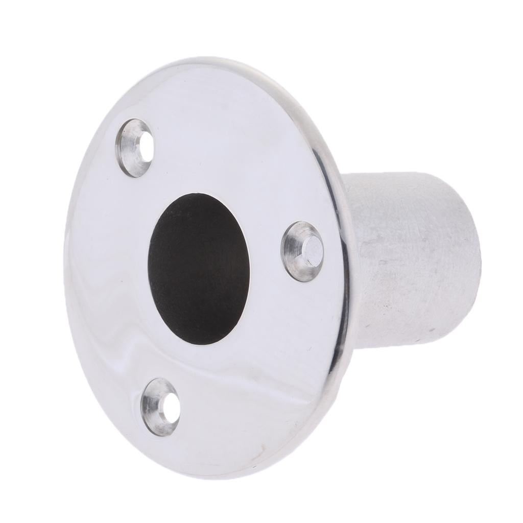 2pcs 1'' 90 Deg Round Base Stainless Steel Boat Handrail Fitting Flush Mount