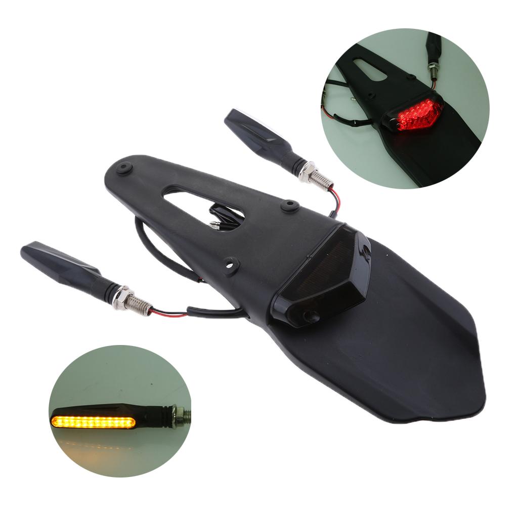 Motorcycle Rear Fender LED Brake Tail Light For Enduro Trial Bike XR400
