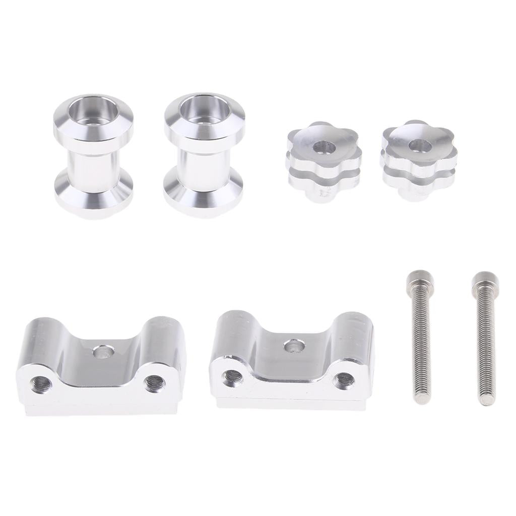 Motorcycle Swingarm Spool Adapters Mounts for Honda MSX125 MSX125SF Silver