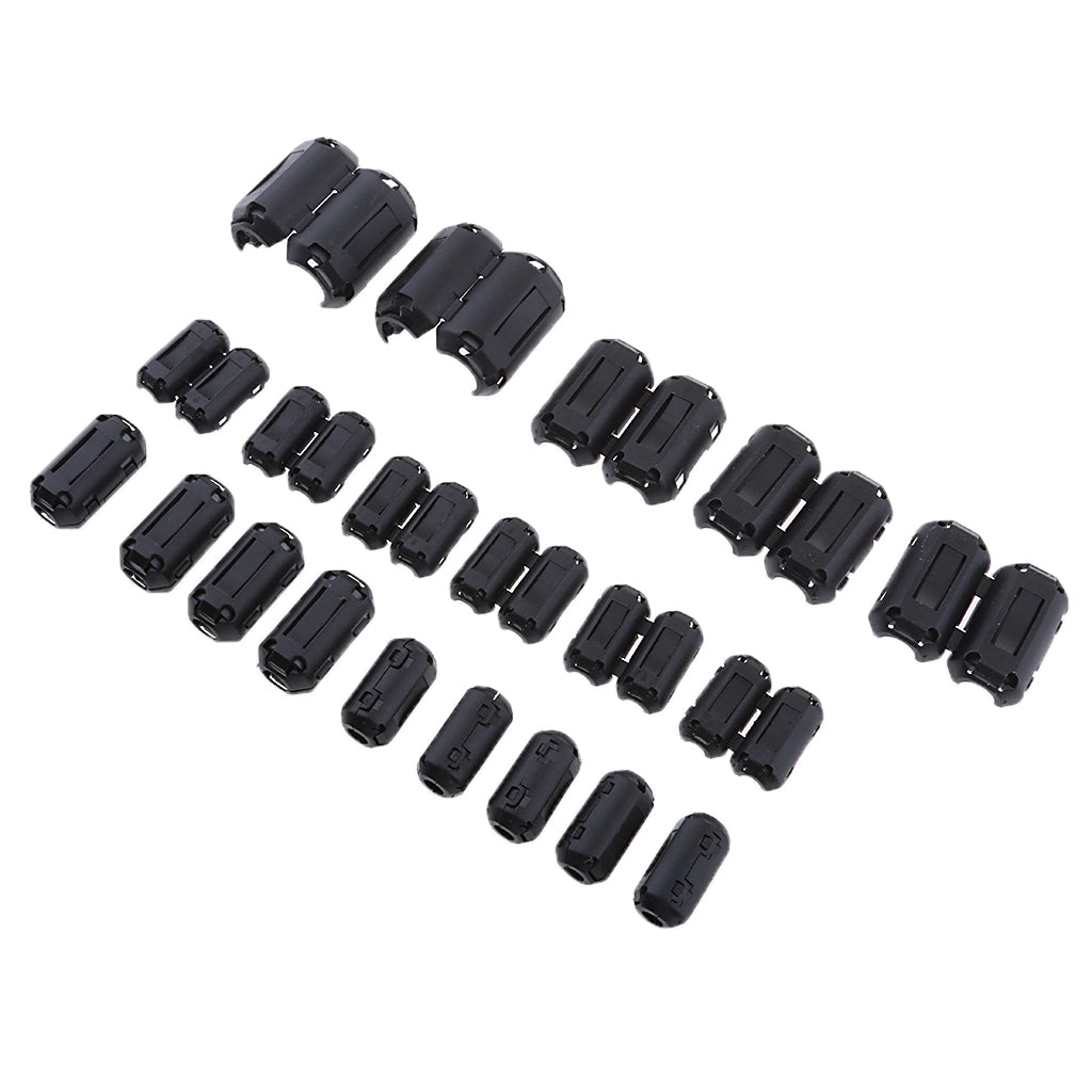 20x Noise Suppressor RFI EMI Cable Clip for 3mm/ 5mm/ 7mm/ 9mm/ 13mm Cables