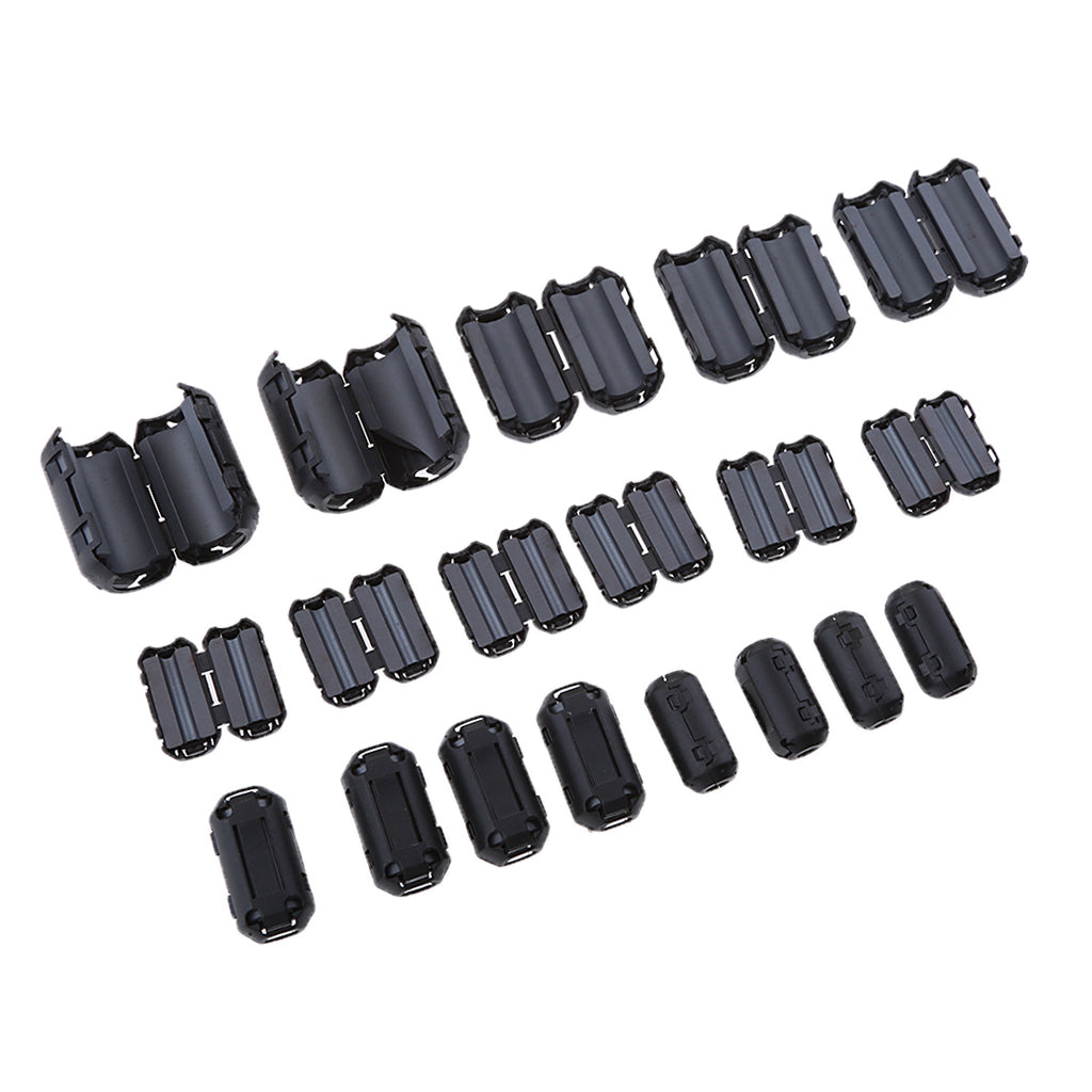 20x Noise Suppressor RFI EMI Cable Clip for 3mm/ 5mm/ 7mm/ 9mm/ 13mm Cables