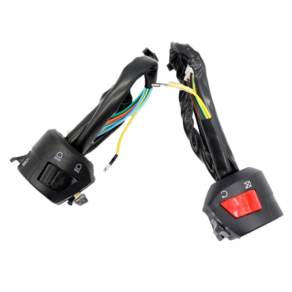 7/8 Motorcycle Handlebar Horn Light ON/OFF Starting Kill Switch Button"