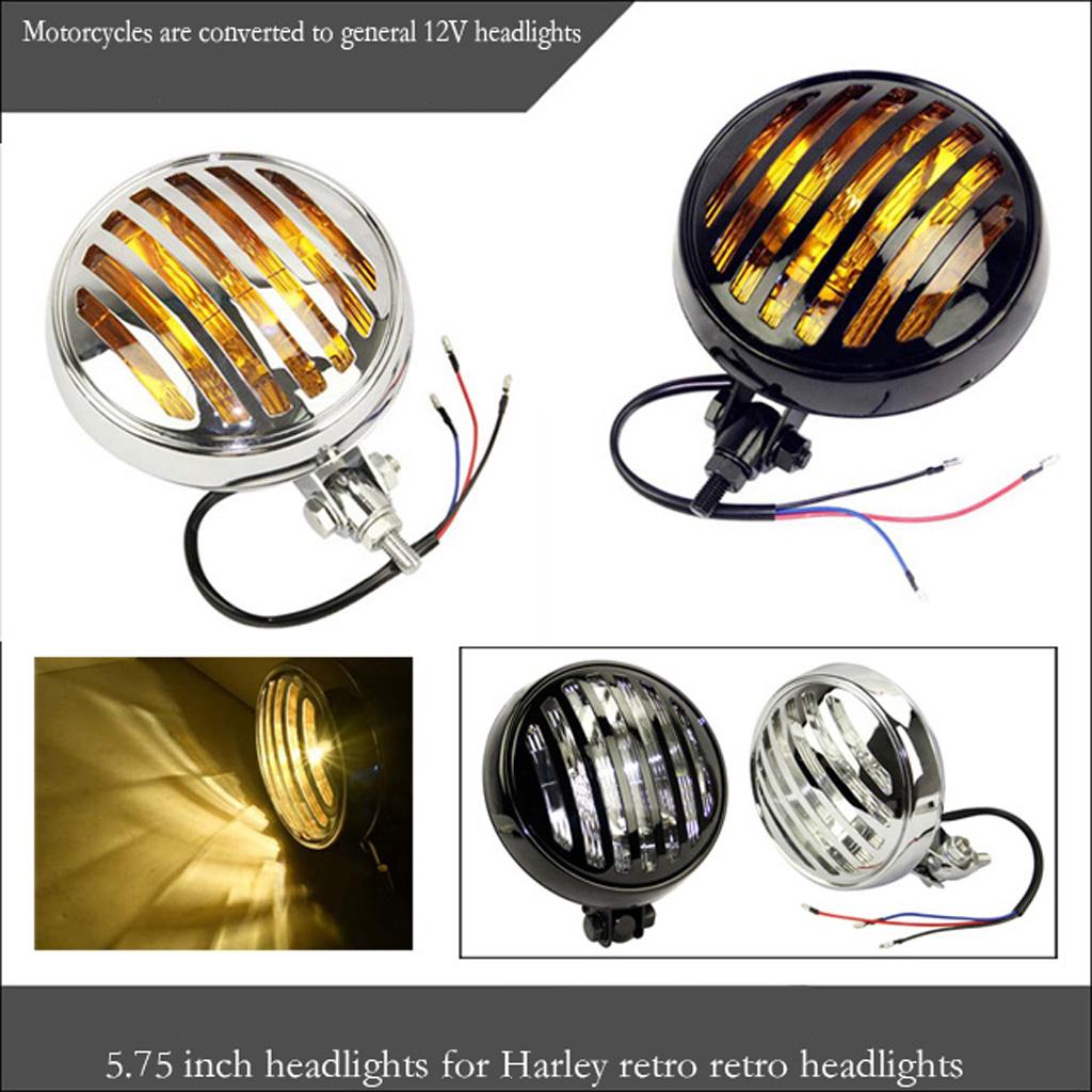 5.75" LED Motorcycle Retro Headlight LED Head Lamp for Harley Type 1
